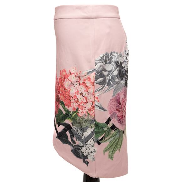 Ted Baker Pink Soella Palace Garden Floral Pencil Skirt Size 1 - Picture 2 of 10